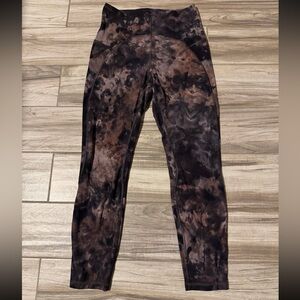 Lululemon diamond tie dye unlimit HR high rise tights leggings 8 eyelet keyhole